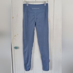 Alphalete Washed Denim Scrunch Yoga Gym Athletic Leggings